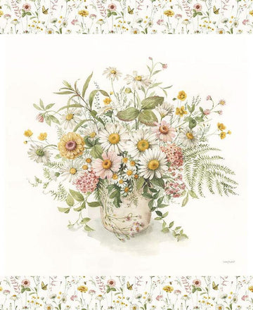 Image of the Love Me More Flower Bouquet Panel quilting cotton fabric by Lisa Audit for Riley Blake Designs. Features flowers on a panel. 
Cute Little Fabric Shop