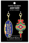 Image of the Ornaments Zipper Pulls 2ct CH123 by Cathe Holden for Moda Fabrics. Features two ornaments charms.
Cute Little Fabric Shop