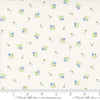 Image of the On Lake Time Flowers Cloud White quilting cotton fabric by Deb Strain for Moda Fabrics. Features flowers on a cream background. Cute Little Fabric Shop