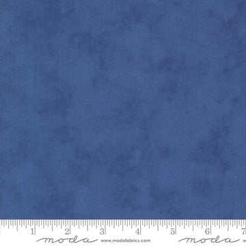 Image of the On Lake Time Solid Deep Water quilting cotton fabric by Deb Strain for Moda Fabrics. Features texture on a blue background. Cute Little Fabric Shop