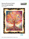Image of the Spring Portrait Spring Bling quilt pattern by QT Fabrics. Features a large floral tree on a quilt. Cute Little Fabric Shop