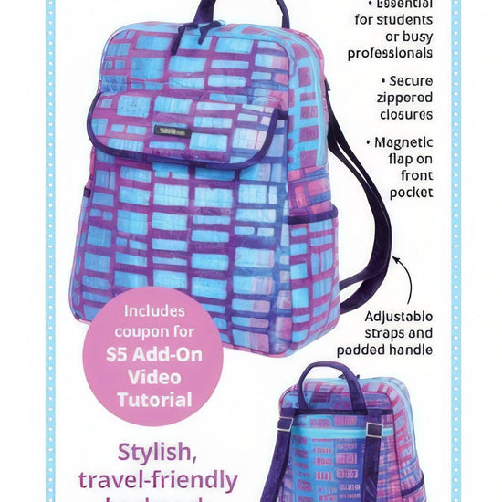 Image of the Got your Back Backpack by QT Fabrics. Features a large backpack that can be made in many different colors. 
Cute Little Fabric Shop
