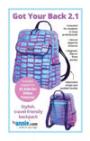 Image of the Got your Back Backpack by QT Fabrics. Features a large backpack that can be made in many different colors. 
Cute Little Fabric Shop