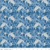 Image of the Ocean Oasis Main Ocean quilting cotton fabric by Diane Labombarbe for Riley Blake Designs. Features ocean animals on a blue background. Cute Little Fabric Shop