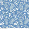 Image of the Ocean Oasis Water Plants Blue quilting cotton fabric by Diane Labombarbe for Riley Blake Designs. Features plants on a blue background. Cute Little Fabric Shop