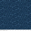 Image of the Ocean Oasis Waves Navy quilting cotton fabric by Diane Labombarbe for Riley Blake Designs. Features waves on a blue background. Cute Little Fabric Shop