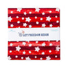 Image of the Expressions Batiks Let Freedom Reign 10 inch Stacker by Riley Blake Designs. Features patriotic themed fabric. 
Cute Little Fabric Shop