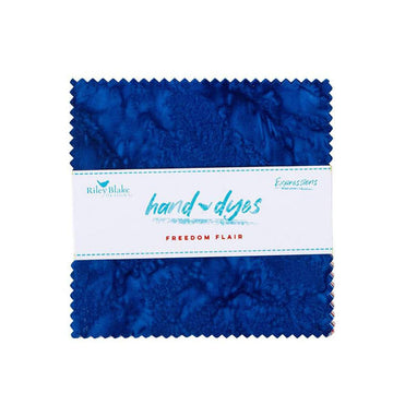 Image of the Expressions Batiks Hand-Dyes Freedom Flair 5 inch stacker by Riley Blake Designs. Features patriotic colored fabric.
Cute Little Fabric Shop