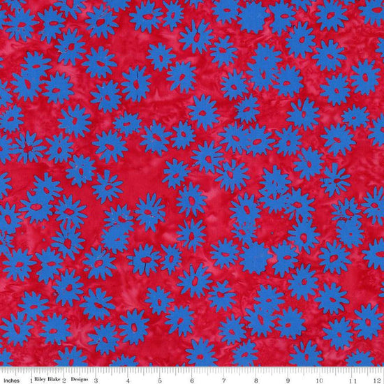 Image of the Expressions Batiks Let Freedom Reign Fireworks quilting cotton fabric by Riley Blake Designs. Features patriotic fabrics. 
Cute Little Fabric Shop