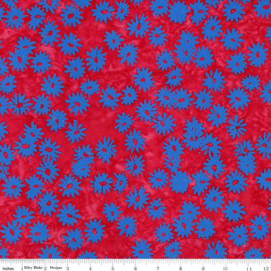 Image of the Expressions Batiks Let Freedom Reign Fireworks quilting cotton fabric by Riley Blake Designs. Features patriotic fabrics. 
Cute Little Fabric Shop