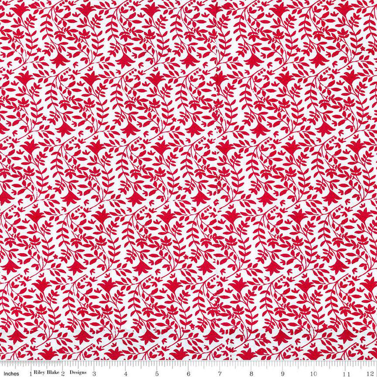 Image of the Expressions Batiks Let Freedom Reign Scarlet quilting cotton fabric by Riley Blake Designs. Features patriotic fabrics. 
Cute Little Fabric Shop