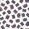 Image of the Night Flight Butterfly Toss Beige quilting cotton fabric by Morris Creative Group for QT Fabrics. Features butterflies on a cream background. Cute Little Fabric Shop