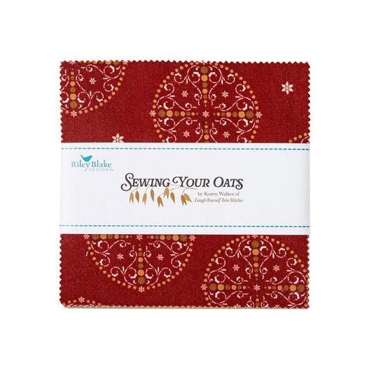 SALE Sewing Your Oats 5" Stacker - Riley Blake - 42-Piece Precut - Quilting Cotton Fabric