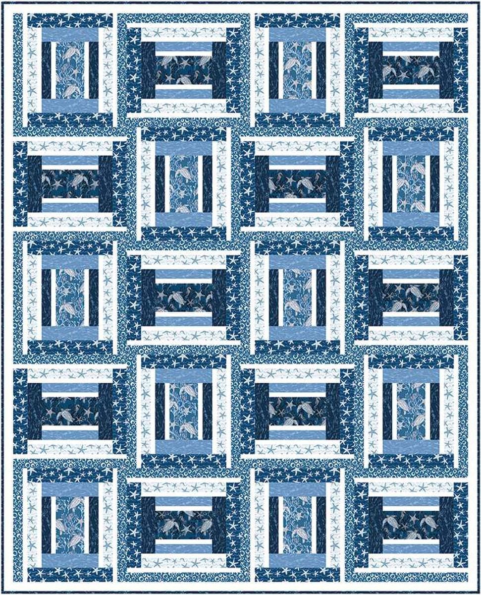 Image of the Underwater Maze by Pine Tree Country Quilts for Riley Blake Designs. Features blue fabrics on a quilt.
Cute Little Fabric Shop