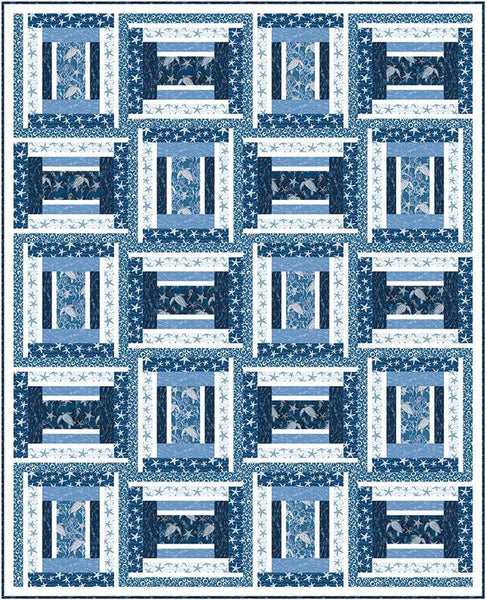Image of the Underwater Maze by Pine Tree Country Quilts for Riley Blake Designs. Features blue fabrics on a quilt.
Cute Little Fabric Shop