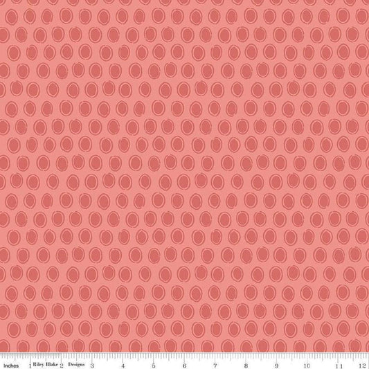 Countryside Dot C14536 Coral - Riley Blake Designs - Dots Dotted - Quilting Cotton Fabric
