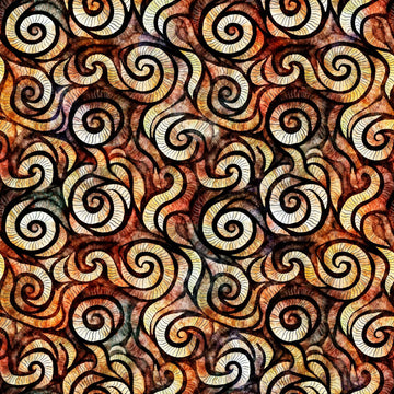Image of the Wild Woods Swirl Brown quilting cotton fabric by Morris Creative Group for QT Fabrics. Features swirl on a brown background. Cute Little Fabric Shop