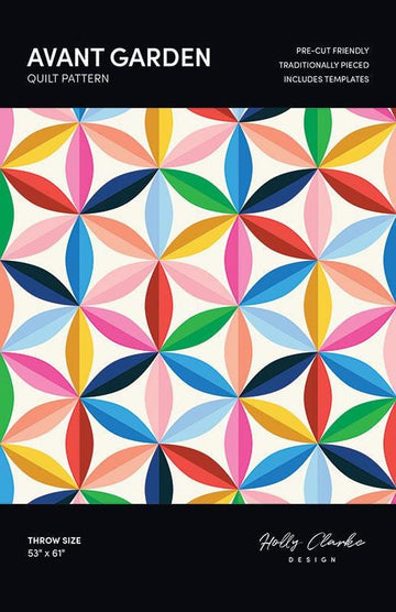Image of the Avant Garden quilt pattern by Holly Clarke Designs for Moda Fabrics. Features a colorful quilt pattern. 
Cute Little Fabric Shop