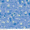 Image of the Forever Neverland Neverland Map Periwinkle quilting cotton fabric by Jill Howarth for Riley Blake Designs. Features characters on a purple background. Cute Little Fabric Shop