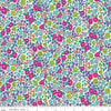Image of the Vibrance Main Cloud quilting cotton fabric by Leslie Ryan for Riley Blake Designs. Features flowers on a white background. Cute Little Fabric Shop