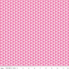 Image of the Vibrance Triangle Gingham Pink quilting cotton fabric by Leslie Ryan for Riley Blake Designs. Features triangles on a pink background. Cute Little Fabric Shop