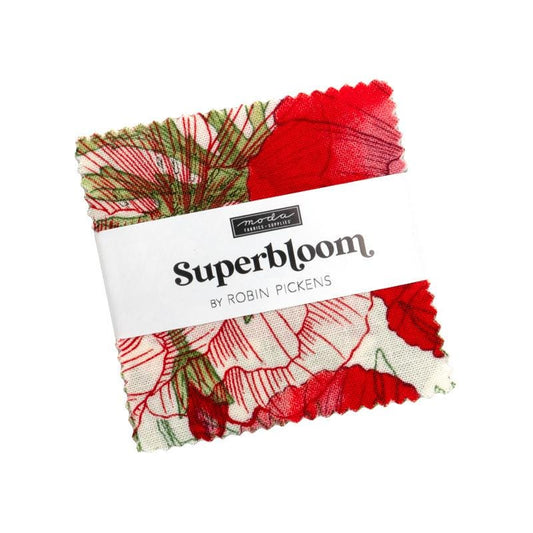 SALE Superbloom Mini Charm Pack 2 1/2" Stacker Bundle - Moda Fabrics - 42-Piece Precut  - Flowers Blossoms - Quilting Cotton Fabric