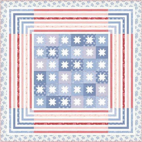 SALE My Home Sweet Home Digital QUILT TOP by Bunny Hill Designs - Hollyhocks & Roses - Moda - Digital Quilt Top -  Quilting Cotton
