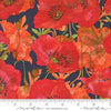 Superbloom Poppy Indigo quilting cotton fabrics by Robin Pickens for Moda Fabrics. Features flowers on a navy background. Cute Little Fabric Shop