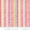Superbloom Scribble Cream quilting cotton fabrics by Robin Pickens for Moda Fabrics. Features stripes on a coral background. Cute Little Fabric Shop