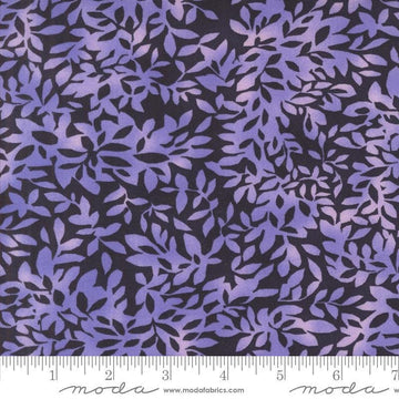 Superbloom Leafy Indigo quilting cotton fabrics by Robin Pickens for Moda Fabrics. Features flowers on a blue background. Cute Little Fabric Shop