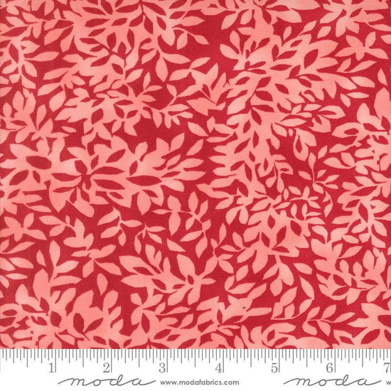 Superbloom Leafy Geranium quilting cotton fabrics by Robin Pickens for Moda Fabrics. Features flowers on an orange background. Cute Little Fabric Shop