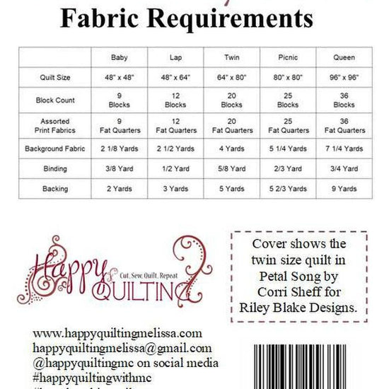 Image of the How They Shine Quilt Pattern by Melissa Corry for Riley Blake Designs. Features the fabric requirements.
Cute Little Fabric Shop