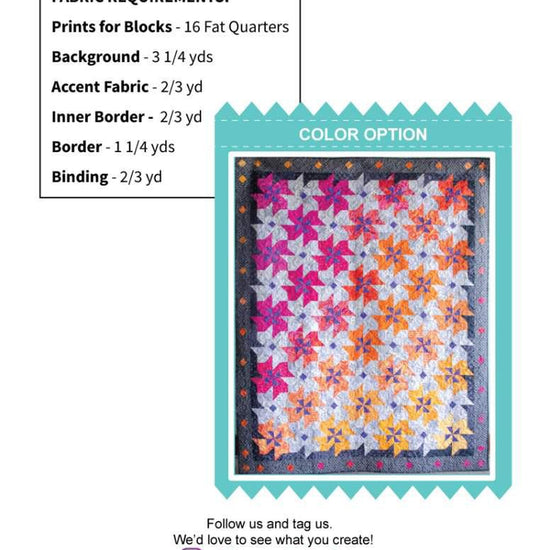 Image of the Color Shift Designs Metaphor Quilt Pattern by Riley Blake Designs. Features the fabric requirements
Cute Little Fabric Shop