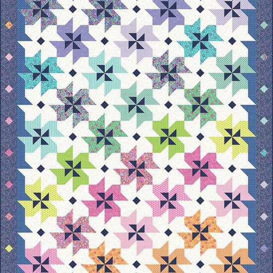 Image of the Color Shift Designs Metaphor Quilt Pattern by Riley Blake Designs. Features a batik quilt pattern. 
Cute Little Fabric Shop