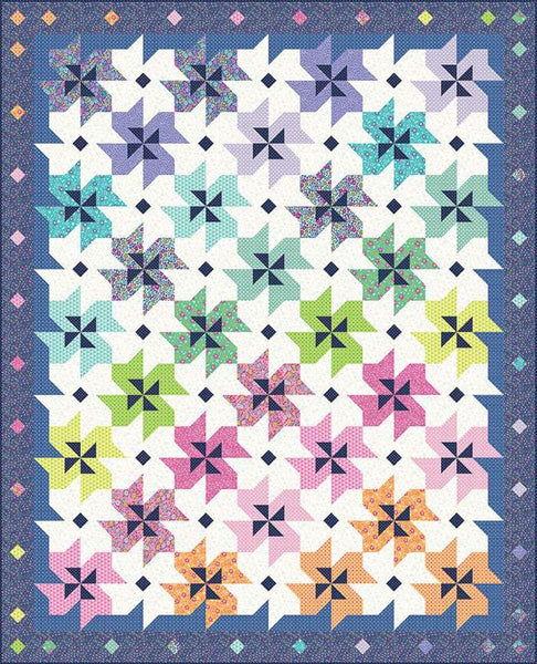 Image of the Color Shift Designs Metaphor Quilt Pattern by Riley Blake Designs. Features a batik quilt pattern. 
Cute Little Fabric Shop