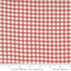 Image of the Woven Ginghams Garance Pearl quilting cotton fabric by French General for Moda Fabrics. Features printed gingham on a pink background. 
Cute Little Fabric Shop