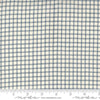 Image of the Woven Ginghams Woad Pearl quilting cotton fabric by French General for Moda Fabrics. Features printed gingham on a blue background. 
Cute Little Fabric Shop