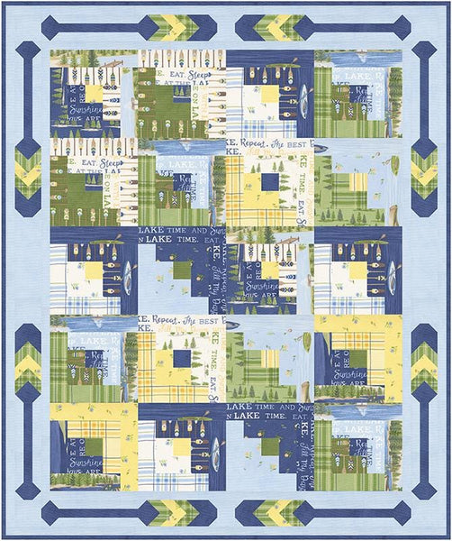 Image of the Lakeside Paddle quilt pattern by Coach House Designs for Moda Fabrics. Features a lake themed quilt.
Cute Little Fabric Shop