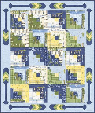 Image of the Lakeside Paddle quilt pattern by Coach House Designs for Moda Fabrics. Features a lake themed quilt.
Cute Little Fabric Shop