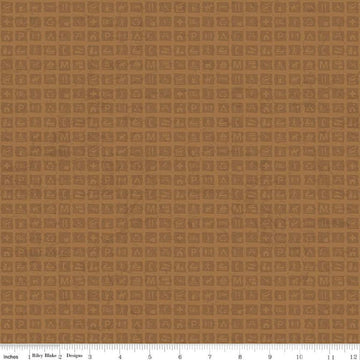 DEAL National Parks Signs C13294 Cinnamon - Riley Blake Designs - Outdoors Tone-on-Tone Signs Icons - Quilting Cotton Fabric