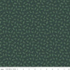 Image of the Morning Meadow Millet Green quilting cotton fabric. Features sprigs on a green background. Cute Little Fabric Shop