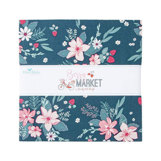 Berry Market Layer Cake 10" Stacker Bundle - Riley Blake Designs - 42-Piece Precut  - Floral - Quilting Cotton Fabric
