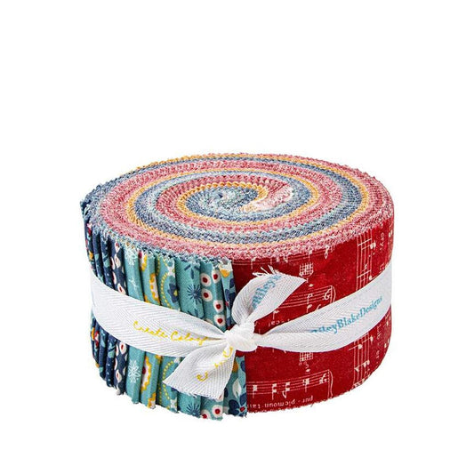 SALE Americana 2.5 Inch Rolie Polie Jelly Roll 40-Piece - Riley Blake - Lori Holt - Precut  Bundle - Quilting Cotton Fabric