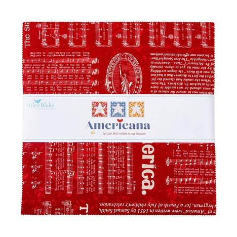SALE Americana Layer Cake 10" Stacker Bundle by Lori Holt - Riley Blake Designs - 42 piece Precut Pre cut - Quilting Cotton Fabric