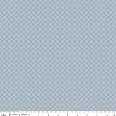 FLANNEL Till the Cows Come Home Checks F16113 Blue - Riley Blake Designs - PRINTED Gingham Plaid Lines - Flannel Cotton Fabric
