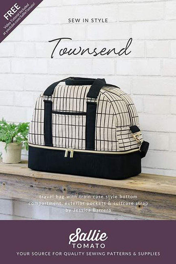 Townsend Bag PATTERN P210 - Sallie Tomato - Riley Blake Designs - INSTRUCTIONS Only - Large Zipper Carryon Travel Bag