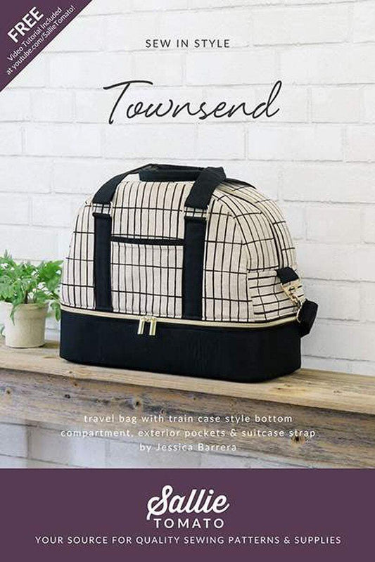 Townsend Bag PATTERN P210 - Sallie Tomato - Riley Blake Designs - INSTRUCTIONS Only - Large Zipper Carryon Travel Bag