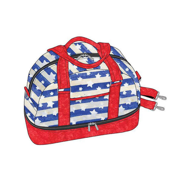Townsend Bag PATTERN P210 by Sallie Tomato - Riley Blake Designs - INSTRUCTIONS Only - Large Zipper Carryon Travel Bag