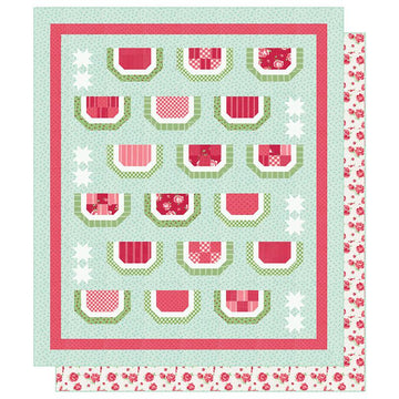 SALE Summertime Quilt Kit KIT55320 - Moda Fabrics - Pattern Fabric - Watermelon Fruit Summer - Quilting Cotton Fabric