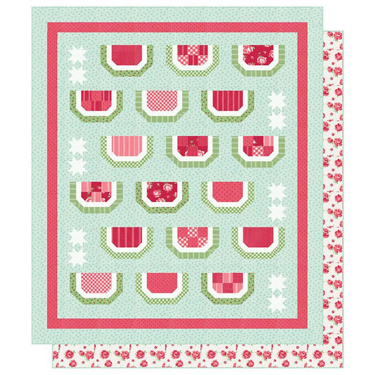 DEAL Summertime Quilt Kit KIT55320 - Moda Fabrics - Pattern Fabric - Watermelon Fruit Summer - Quilting Cotton Fabric